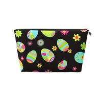 Buona Pasqua Uova di Pasqua colorate, Borsa da toilette Borsa per trucco Borsa per cosmetici Borsa da toilette da viaggio portatile
