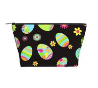 Buona Pasqua Uova di Pasqua colorate, Borsa da toilette Borsa per trucco Borsa per cosmetici Borsa da toilette da viaggio portatile