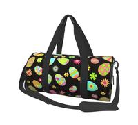 Buona Pasqua Uova di Pasqua colorate, Borsone da viaggio di grande capacità Borsa rotonda Borsa da viaggio sportiva Borsa da viaggio Borsa da fitness