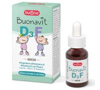 Buonavit D3F Vitamina D3 Gocce Bambini 12ml, Vitamina D Bambini 400 UI al Giorno