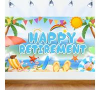Buone Decorazioni Pensionistiche,Pensionamento Decorazione,Suitable For Pool Parties Retirement Decor Banners Happy Retirement Decorations Supplies