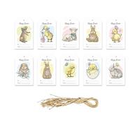 Buone etichette di Pasqua, Pasqua Banner | Nome carrello Tag 10 pezzi Pasqua Banner di primavera decorazione | Bunny Garland, Primavera Party Supplies per tavoli da dessert, finestra, Ringraziamento