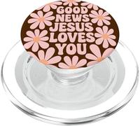 Buone notizie cristiane Gesù ti ama retrò PopSockets PopGrip per MagSafe