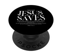 Buone notizie Gesù salva Giovanni 3:16-17 Versetto della Bibbia Cristiano PopSockets PopGrip Adesivo