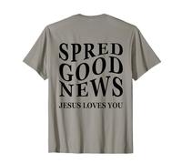 Buone notizie Jesus Loves You Ispiring Christian Back Print Maglietta