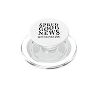 Buone notizie Jesus Loves You Ispiring Christian Back Print PopSockets PopGrip per MagSafe