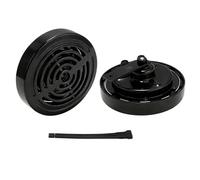 Buone prestazioni Set clacson per auto con tono 12V Dimensioni compatte Diametro 92 mm Potente corrente 6A per un avviso acustico chiaro Clacson in acciaio inossidabile