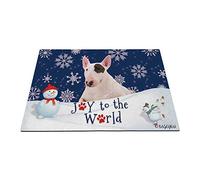 Buone Vacanze Invernali Sulla Neve Con Il Mio Adorabile Cane Terrier Tappetini Porta Dingresso Tappetino Da Bagno Lavabile Zerbino Di Benvenuto Per Soggiorno Terrazzo Interno 40X60Cm