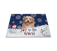Buone Vacanze Invernali Sulla Neve Con Il Mio Cane Dell'Amore Felice Cucciolo Di Cane Tappetini Porta Dingresso Confortevole Tappeti D'Ingresso Antisporco Tappeto Ingresso Casa 40X60Cm