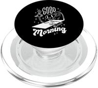 BUONGIORNO Divertente Skelton con caffè in tomba Meme PopSockets PopGrip per MagSafe