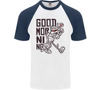 Buongiorno Mamma Caffè Halloween Maglietta Baseball Uomo S/S