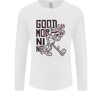 Buongiorno Mamma Caffè Halloween Uomo Manica Lunga T-Shirt