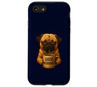 Buongiorno? Simpatico cucciolo di cane carlino brontolone caffeina divertente Custodia per iPhone SE (2020) / 7/8