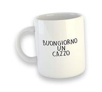 Buongiorno Un Cazzo Tazza 2 Mug Colazione Personalizzata Idea Regalo Festa Compleanno Decorazioni Tumblr Frasi Simpatiche Phrase Creative Design Alternative Ironia Divertente Buona Giornata