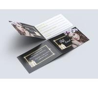 Buoni Regalo Pieghevoli utilizzabili come Gift Card, Coupon, Voucher, biglietto Offerta e bigliettini Sconto, Biglietti Omaggio per Negozi Estetista Parrucchiera, Centro Massaggi