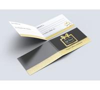 Buoni Regalo Pieghevoli utilizzabili come Gift Card, Coupon, Voucher, biglietto Offerta e Sconto, Biglietti Omaggio per Negozi Estetista Parrucchiera, Centro Massaggi