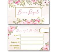 Buoni Regalo utilizzabili come Gift Card, Coupon, Voucher personalizzabile, biglietto Offerta, bigliettini Sconto, Biglietti Omaggio per Negozi Estetista Parrucchiera Massaggi 8x5cm (300)