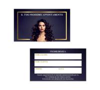 Buoni Regalo utilizzabili come Gift Card, Coupon, Voucher personalizzabile, biglietto Offerta, bigliettini Sconto, Biglietti Omaggio per Negozi Estetista Parrucchiera Massaggi 8x5cm (Blu Gold)