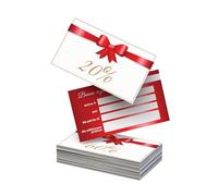 Buoni Sconto 20%-50%: Per Estetiste, Parrucchieri, SPA - 100 Coupon Personalizzabili, Carta di Lusso - Premia la Fedeltà dei Tuoi Clienti! (Design 5, 20%)