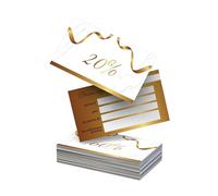 Buoni Sconto 20%-50%: Per Estetiste, Parrucchieri, SPA - 100 Coupon Personalizzabili, Carta di Lusso - Premia la Fedeltà dei Tuoi Clienti! (Design 10, 30%)