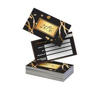 Buoni Sconto 20%-50%: Per Estetiste, Parrucchieri, SPA - 100 Coupon Personalizzabili, Carta di Lusso - Premia la Fedeltà dei Tuoi Clienti! (Design 8, 20%)