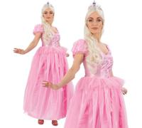 Buono Strega Rosa Principessa Donna Libro di Racconti Fiaba Costume UK 4-18