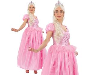 Buono Strega Rosa Principessa Donna Libro di Racconti Fiaba Costume UK 4-18