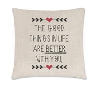 Buono Things IN Life Are Better Con You Copricuscino Cuscino Valentines Giorno