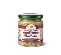 BuonSalento Battuto di Olive Verdi e Melanzane - Condimento Vegetale Artigianale - Crema Spalmabile per Bruschette e Pasta - Preparato con Olive Verdi e Melanzane - Specialità Italiana