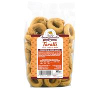 buonSalento Taralli alle Cime di Rapa 300g - Snack Salato da Forno Artigianale - Con Cime di Rapa 3,5% - Senza Lievito - Prodotto in Puglia - Made in Italy