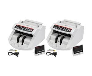 BuoQua Conta Banconote Denaro Contatore Con Display LED Contabanconote Professionale Con Rivelatore di Banconote False, UV/MG, 1000 banconote/minuto, Conta SOLO Numero di Fogli (Confezione da 2)