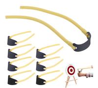 BUOSHUO 8 Pezzi Elastico per Fionda,Fionda Professionale,Elevata Elasticità Catapulta Bande in Gomma,Lattice Naturale Elastici di Ricambio,Adatto per la Caccia con la Fionda a Catapulta all'aperto