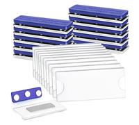 BUOSHUO Badge Magnetico con 3 Calamite Al Neodimio,Targhetta Portanome Personalizzabile 10PCS,Per Camicie/Uniformi,Targhette CIN con Magnete a 3 Punti & Calamita Potente