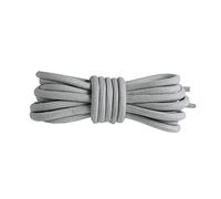 BupiMufi 5 mm, robusti lacci tondi, resistenti per scarpe sportive, da trekking, 120 - 140 cm, grigio argentato, 140