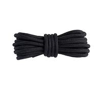 BupiMufi 5 mm, robusti lacci tondi, resistenti per scarpe sportive, da trekking, 120 - 140 cm, Nero, 120