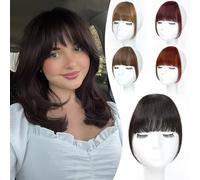 BUPPLER Clip in pony, 100% capelli umani, clip on pony, per donne, extension con rullo per capelli per uso quotidiano (denso, nero-marrone)