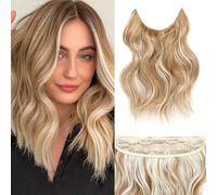 BUPPLER Halo Extension per capelli, 30,5 cm, filo invisibile, castano