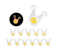 Buqpow 12 PZ Campeggio Corda LED Luci Della Bicicletta Impermeabile Raggio Luci Esterna Decorativo Lanterna Giallo