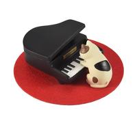 Buqpow Simpatiche Figurine di Gatti Pianoforte - Statua di Piccoli Gatti per Decorare la Scrivania nel Camera da Letto o nel Giardino - Piccola Scultura di Adorabili Gatti