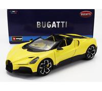 BURAGO 1/18 BUGATTI W16 MISTRAL CABRIOLET GIALLO MODELLINO STATICO DIECAST