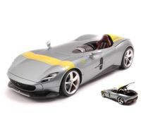 BURAGO 1/18 FERRARI MONZA SP1 2018 GRIGIO MODELLINO STATICO DIECAST