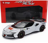 BURAGO 1/18 FERRARI SF90XX STRADALE 2024 BIANCO MODELLINO STATICO DIECAST