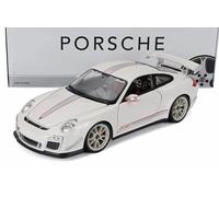 BURAGO 1/18 PORSCHE 911 997-2 GT3 RS 4.0 COUPE 2012 BIANCO SILVER MODELLINO AUTO