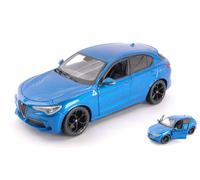 BURAGO 1/24 ALFA ROMEO STELVIO BLU MODELLISMO MODELLINO STATICO DIECAST