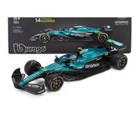 BURAGO 1/24 ASTON MARTIN AMR 25 2025 FERNANDO ALONSO CON VETRINA MODELLINO AUTO
