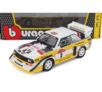 Bburago Audi Sport Quattro S1 E2 Gruppo B Rally 1985 - HB #2 | Modello ufficiale Audi Die-Cast | Replica leggendaria auto da rally WRC | Modello da collezione Motorsport in scala 1:24
