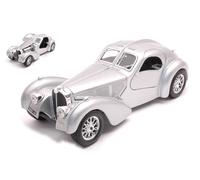 BURAGO 1/24 BUGATTI ATLANTIC 1936 ARGENTO MODELLISMO MODELLINO STATICO DIECAST