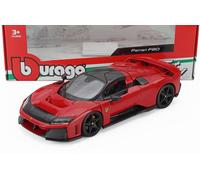 Bburago "Race&Play Ferrari F80, rosso - Supercar Modellino auto 1:24 Die-Cast fedele auto da collezione con porte mobili, cofano e bagagliaio dal 3+ (18 - 26034)