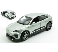 BURAGO 1/24 PORSCHE MACAN TURBO ELECTRIC ARGENTO MODELLINO STATICO DIECAST