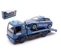 BURAGO 1/43 ALFA ROMEO GIULIETTA POLIZIA SU CARROATTREZZI MODELLINO STATICO